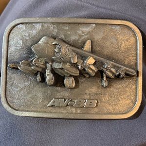 Vintage AV-8B The Buckle Connection Belt Buckle Jet Plane